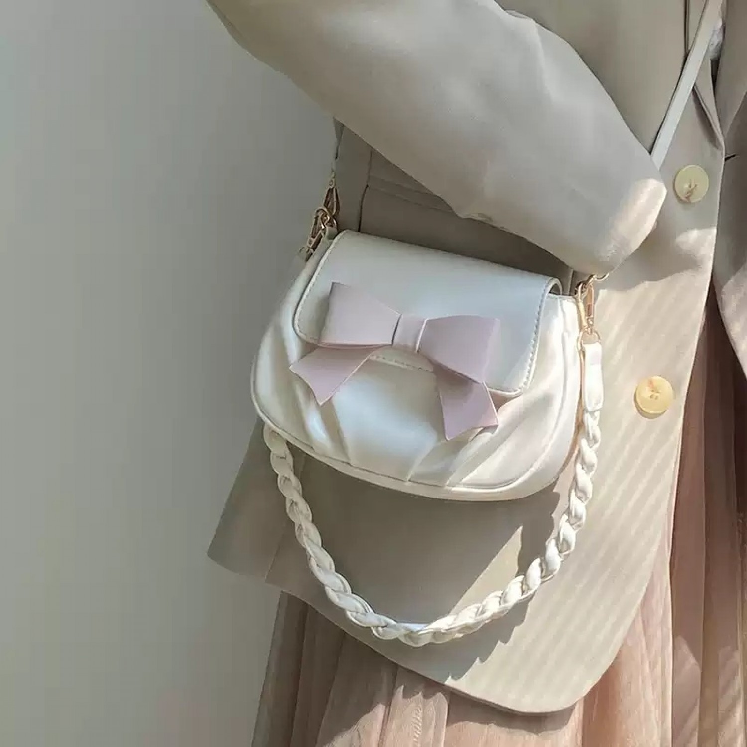 Ruffled Cloud Bow Crossbody Bag BG0005