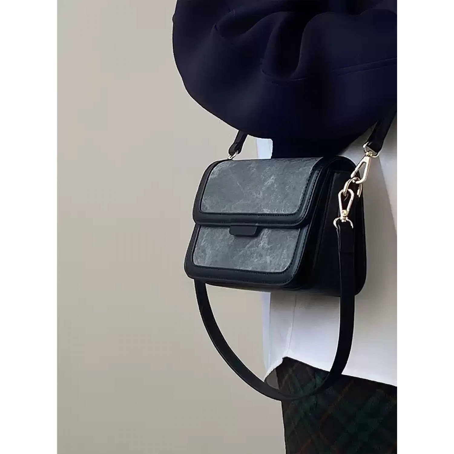 Vintage Color-Block Versatile Shoulder Crossbody Small Bag BG0008