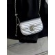 Lock Closure Chain Silver Crossbody Small Square Bag BG0009
