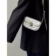 Lock Closure Chain Silver Crossbody Small Square Bag BG0009